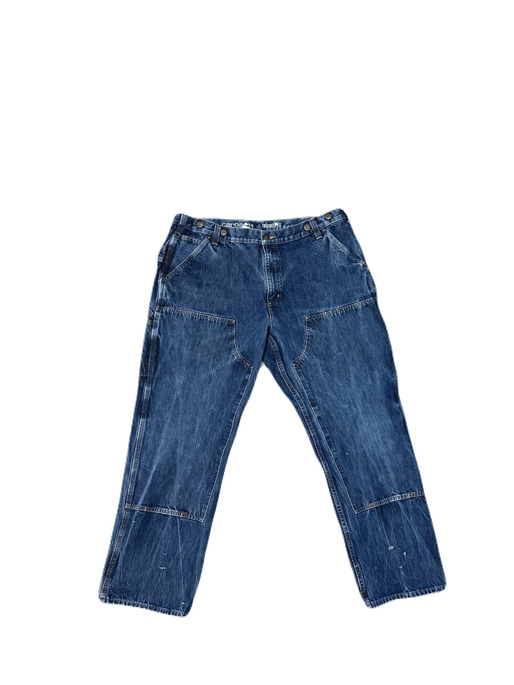 Carhartt Men's Straight Jeans in Dark Blue Denim
